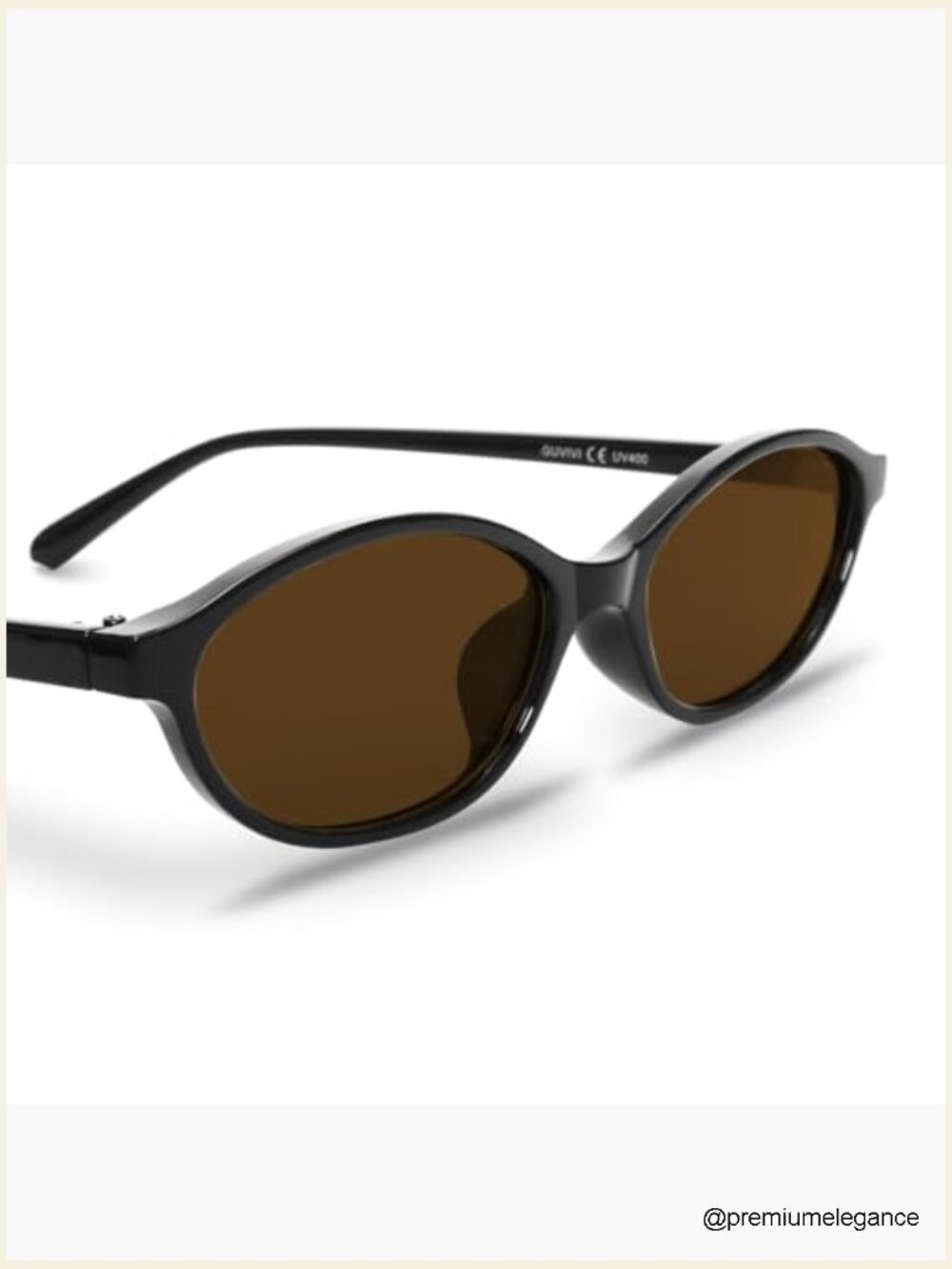 Retro Oval 90s Cat Eye Sunglasses Lightweight Narrow UV Protection - Picture 4 of 7